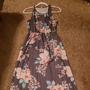 Long maxi maternity dress